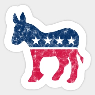 Vintage Democrat Donkey Logo Sticker